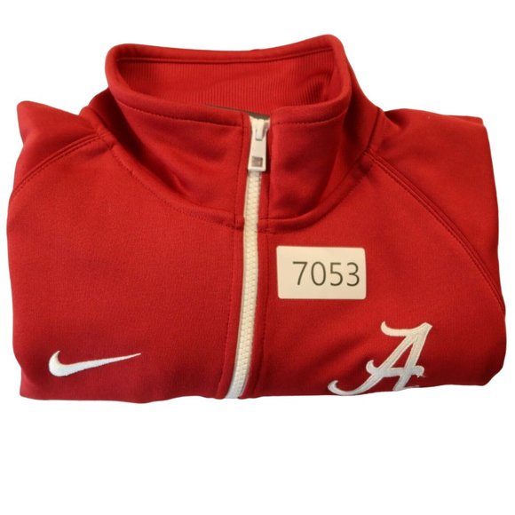 Alabama Nike Dri-Fit Jacket Jr. Men's Full Zip Long Sleeve Mock Neck Red Small - Picture 11 of 11